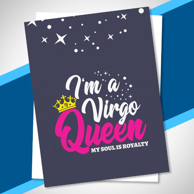 Virgo Birthday Queen Astrologie August September Postkarte (Von Creator hochgeladen)