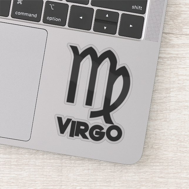 Virgo Bold Zodiac Sign Horoskop Benutzerdefinierte Aufkleber (Detail)