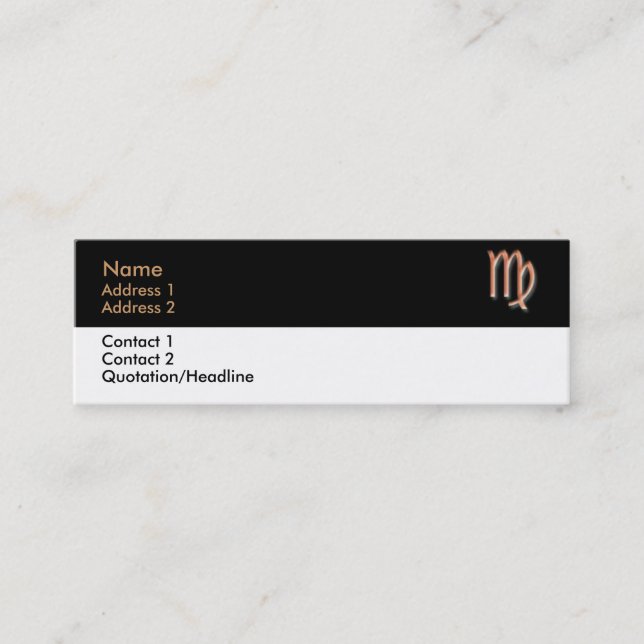 Virgo Business Card Mini Visitenkarte (Vorderseite)