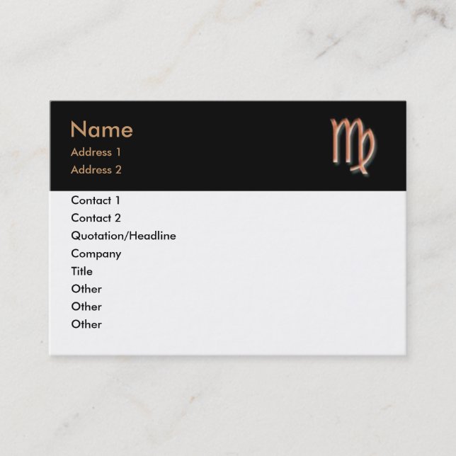 Virgo Business Card Visitenkarte (Vorderseite)