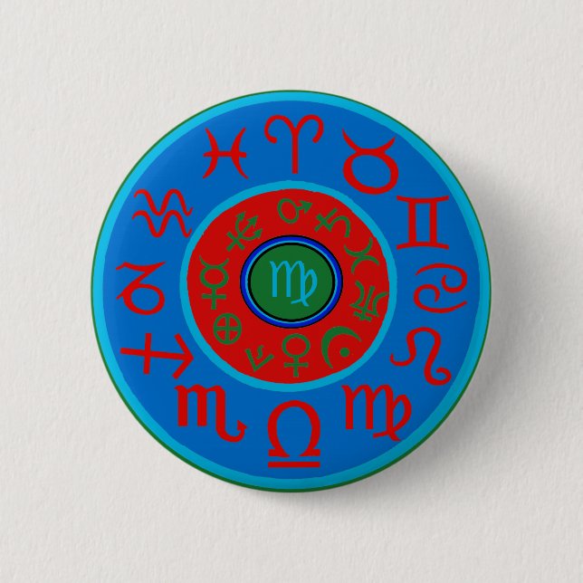 Virgo - Celestial Zodiac Button (Vorderseite)