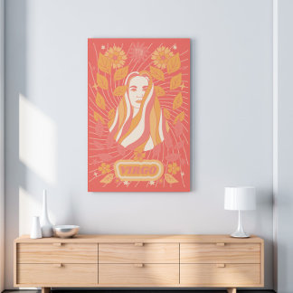 Virgo Celestial Zodiac Pastel Dreams Leinwanddruck