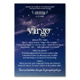 Virgo Center-Tischkarte Tischnummer