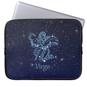 Virgo Constellation and Zodiac Sign with Stars Laptopschutzhülle