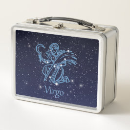 Virgo Constellation and Zodiac Sign with Stars Metall Brotdose