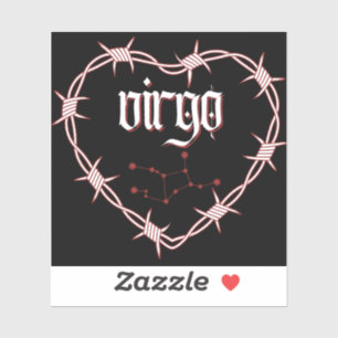 Virgo Constellation Gothic Barbed Wire Design Aufkleber