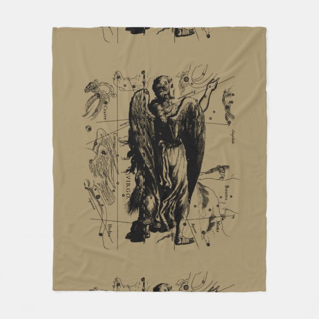 Virgo Constellation Hevelius 1690 Aug23 - Sept22 Fleecedecke (Vorderseite)