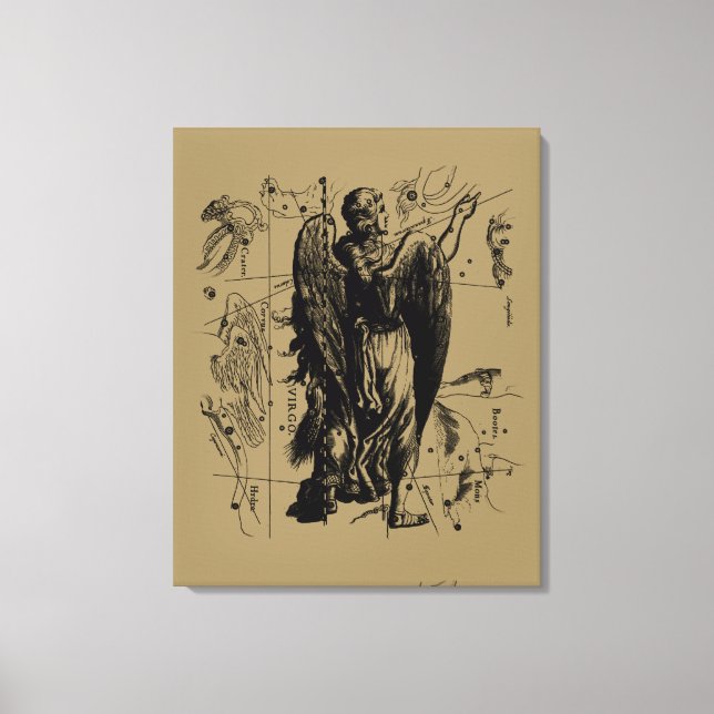 Virgo Constellation Hevelius 1690 Aug 23 Sept 22 Leinwanddruck (Vorderseite)