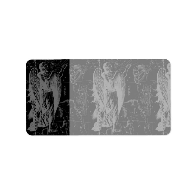 Virgo Constellation Hevelius 1690 Vintag Adressaufkleber (Vorne)