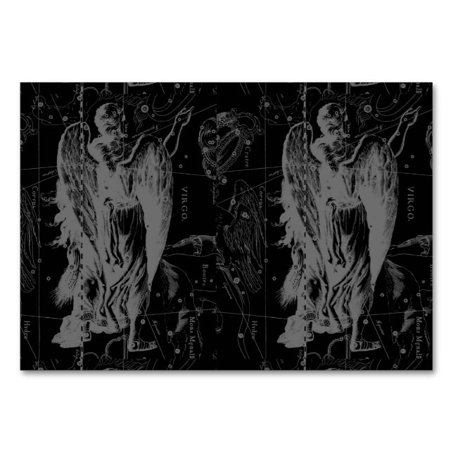 Virgo Constellation Hevelius 1690 Vintag Tischnummer (Vorderseite)