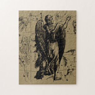 Virgo Constellation Hevelius Etching Style Puzzle