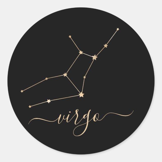Virgo Constellation Runder Aufkleber (Vorderseite)