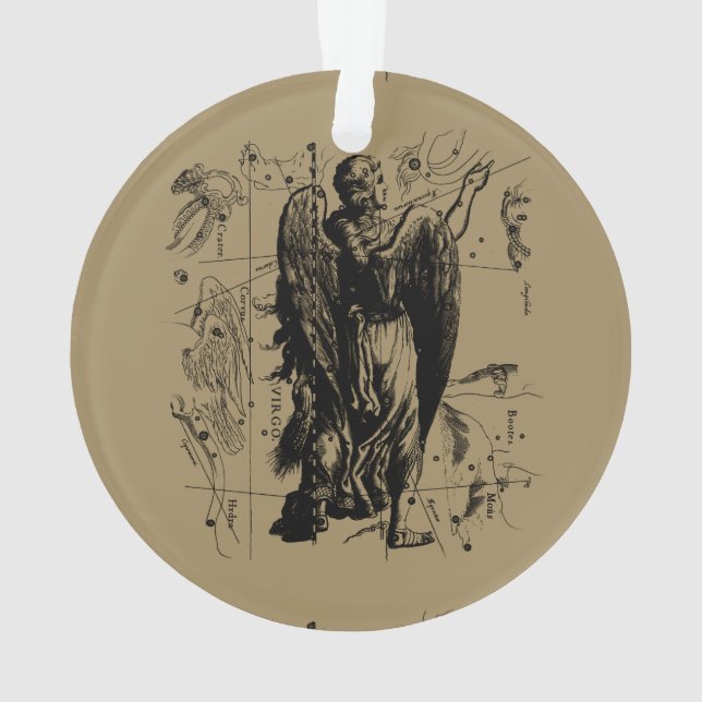 Virgo Constellation Vintag Hevelius 1690 Ornament (Rückseite)