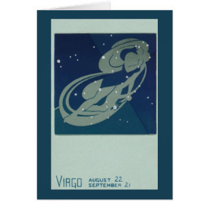 Virgo Constellation Vintag Zodiac Astrologie