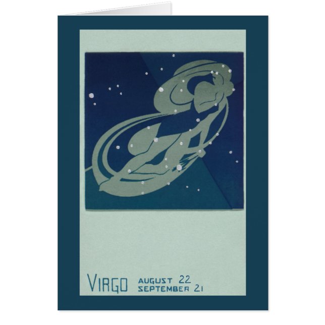 Virgo Constellation Vintag Zodiac Astrologie (Vorne)