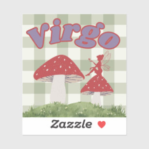 Virgo Cotattcore Aesthetic Fairy Mushroom Art Aufkleber