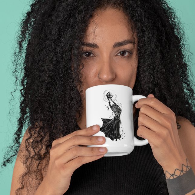 Virgo Dancing Girl 15oz Black Rim Tasse (Von Creator hochgeladen)