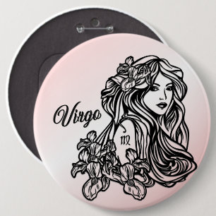 Virgo Die Jungfrau Zodiac Button