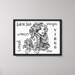 Virgo Die Jungfrau Zodiac Gerahmt Leinwanddruck