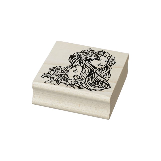 Virgo Die Jungfrau Zodiac Gummistempel (Stempel)
