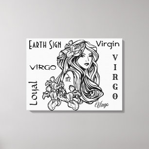 Virgo Die Jungfrau Zodiac Leinwanddruck