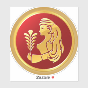 Virgo Die Jungfrau Zodiac-Zeichen Aufkleber