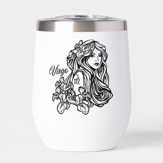 Virgo Die Jungfrau Zodiakglas (Vorderseite)