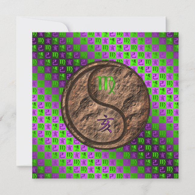 Virgo & Earth Boar Karte (Vorderseite)