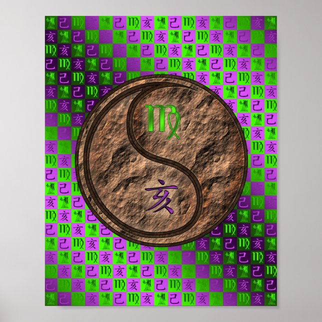 Virgo & Earth Boar Poster (Vorne)