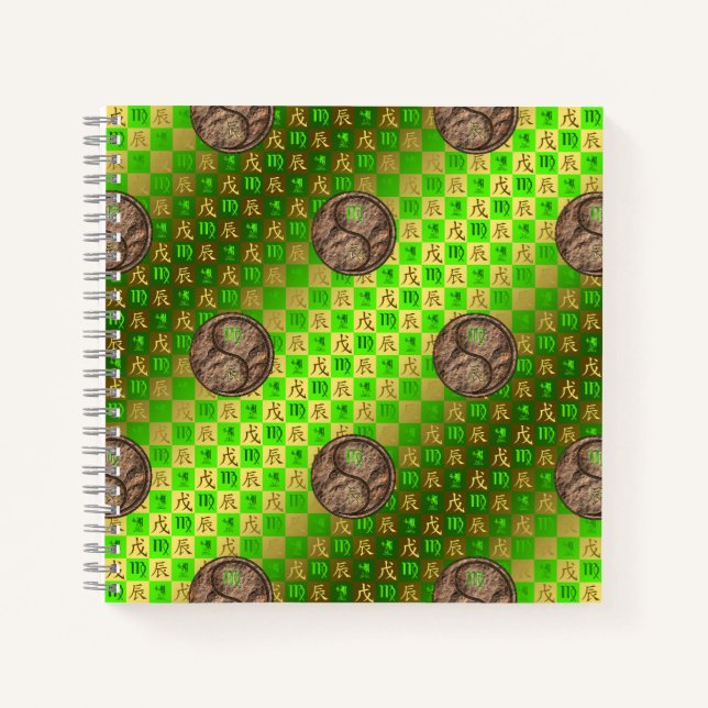 Virgo & Earth Dragon Notizbuch (Vorderseite)