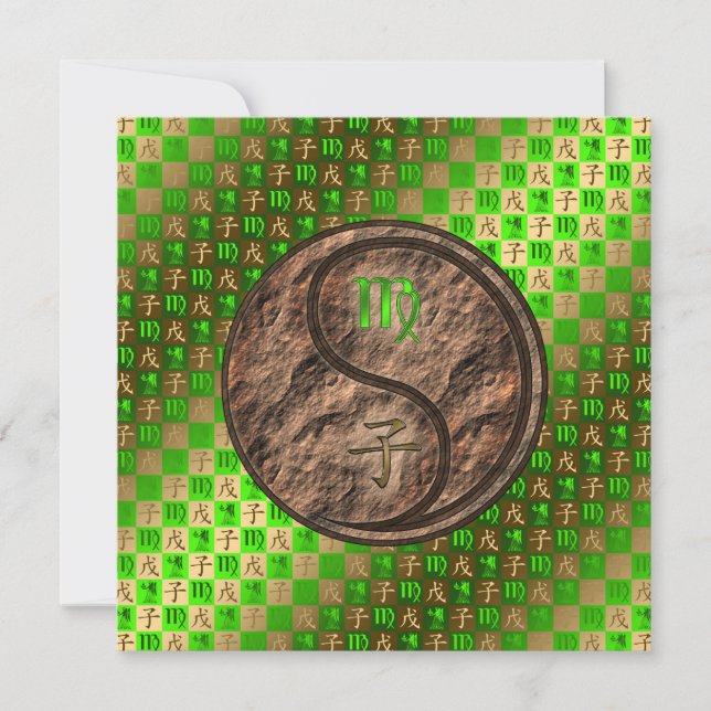 Virgo & Earth Rat Karte (Vorderseite)