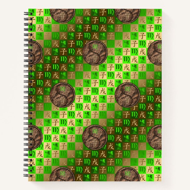 Virgo & Earth Ratte Spiralblock Notizbuch (Vorderseite)
