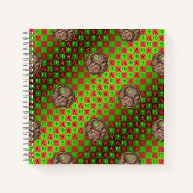 Virgo & Earth Tiger Notizbuch (Vorderseite)