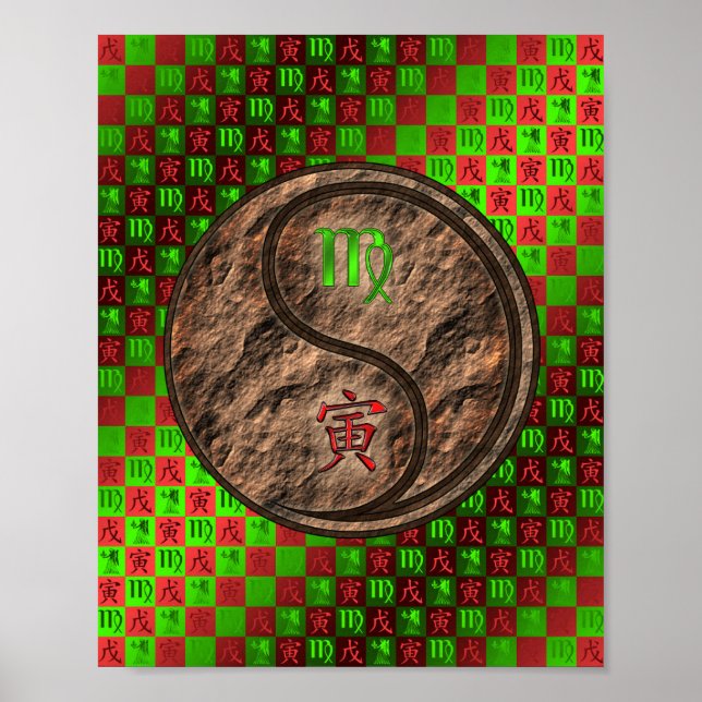 Virgo & Earth Tiger Poster (Vorne)