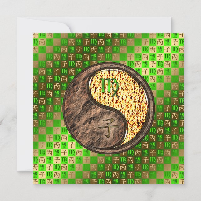 Virgo & Fire Rat Karte (Vorderseite)