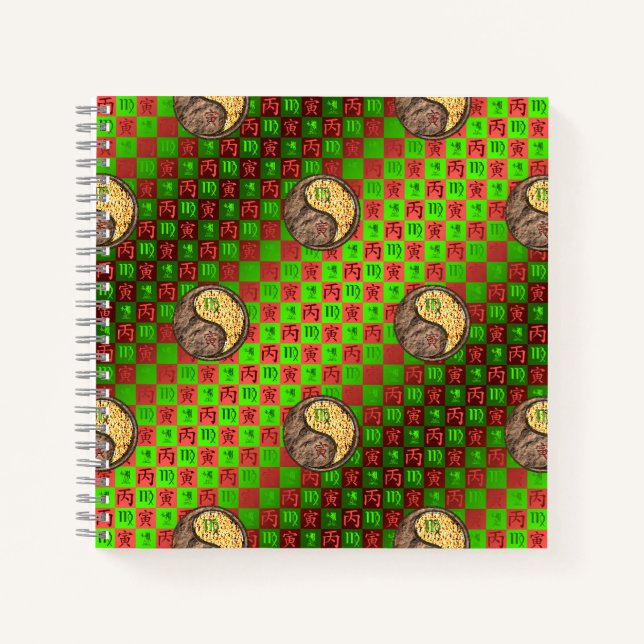 Virgo & Fire Tiger Notizbuch (Vorderseite)