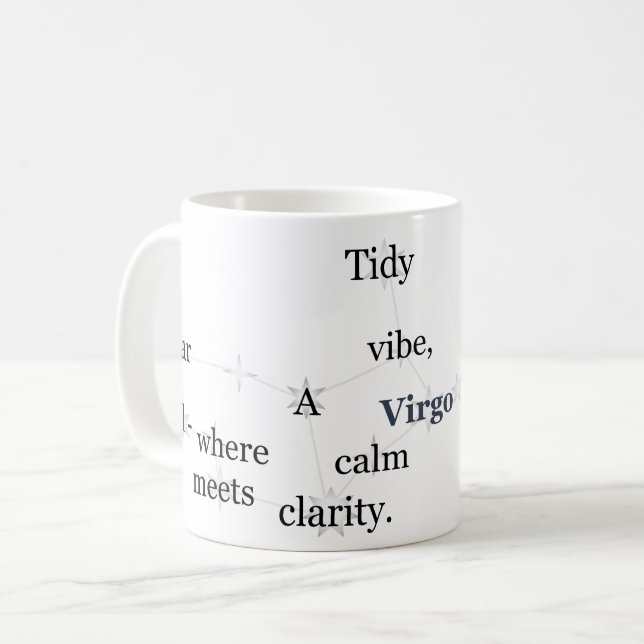 Virgo Fun & Inspirierend Design für den täglichen  Kaffeetasse (Vorderseite Links)