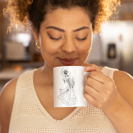 Virgo Girl 15oz Black Rim Tasse