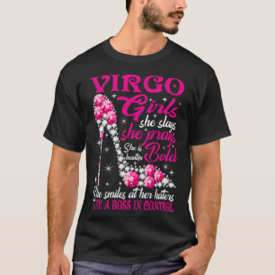 Virgo Girl Like a Boss in Kontrolle Diamantenschuh T-Shirt