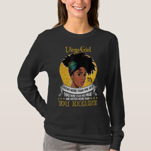 Virgo Girls Black Queen Funny Zodiac Zeichen für F T-Shirt