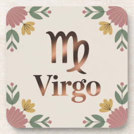 Virgo Glyph Cream Plastic Untersetzer Set
