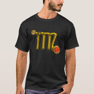 VIRGO / GOLD ,GRAU ORANGE AGATE ZODIAC SIGN JEWEL T-Shirt