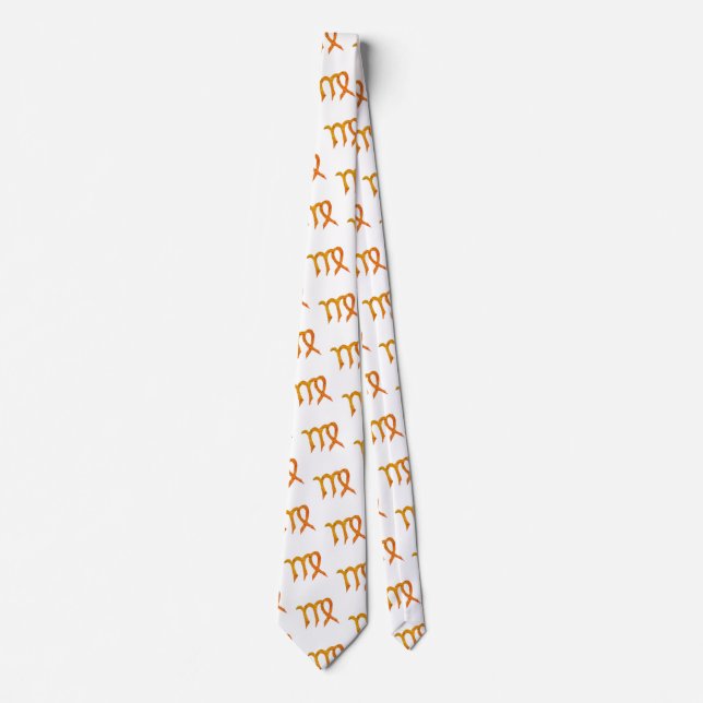 Virgo Gold Zodiac Astrologie-Zeichen Krawatte (Vorderseite)