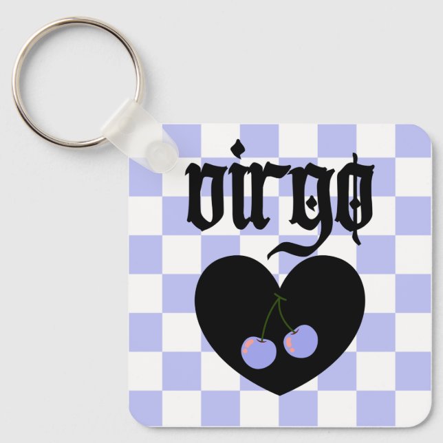Virgo Gothic Ästhetik Chirry Design Schlüsselanhänger (Vorderseite)