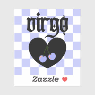 Virgo Gothic Ästhetik Scheckkreuz Kunst Aufkleber