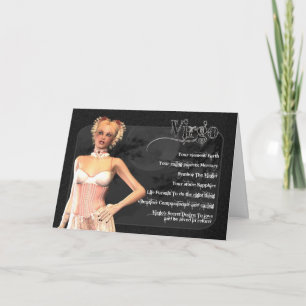 Virgo Gothic Zodiac Geburtstagskarte Karte