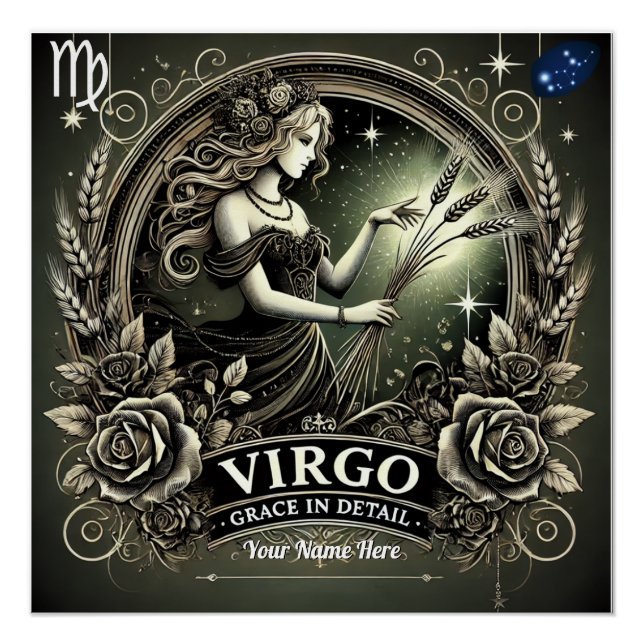 Virgo "Grace in Detail" Glossy Poster (Vorderseite)