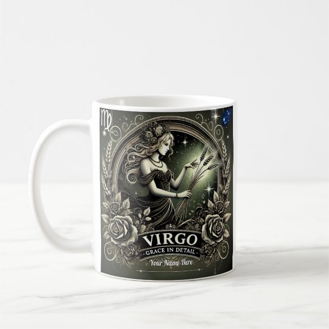 Virgo "Grace in Detail" Zodiac-Tasse Kaffeetasse (Links)