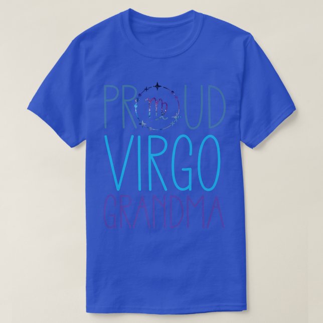 Virgo Grandma Proud Oma Zodiac Symbol Astrolog T-Shirt (Design vorne)