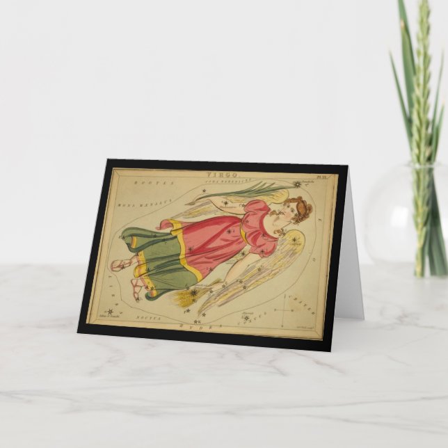 Virgo Greeting Card Feiertagskarte (Vorderseite)